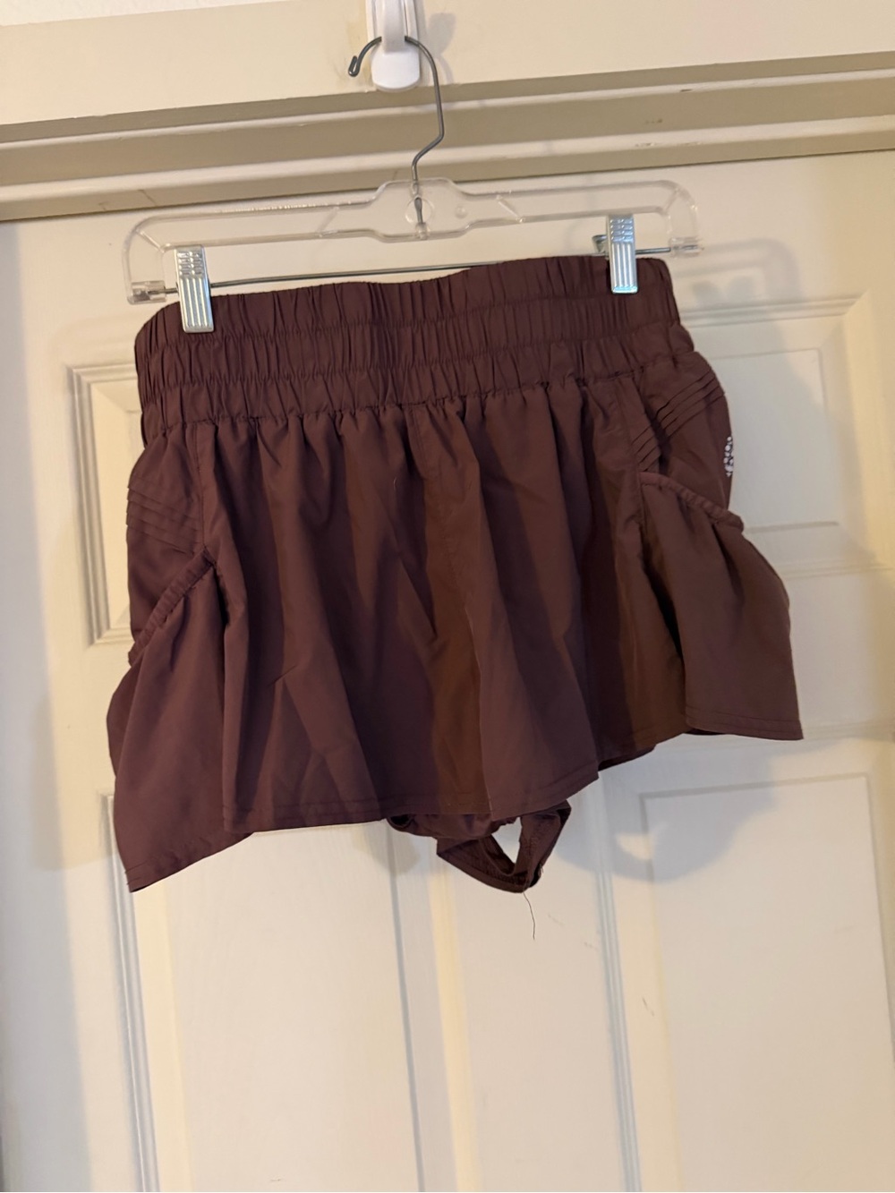 Free People Brownish Athletic Shorts with Elastic Waist flowy size M - Picture 2 of 7